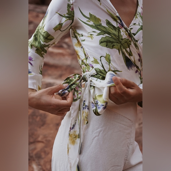 Silk Wrap Blouse - Picture 4 of 5